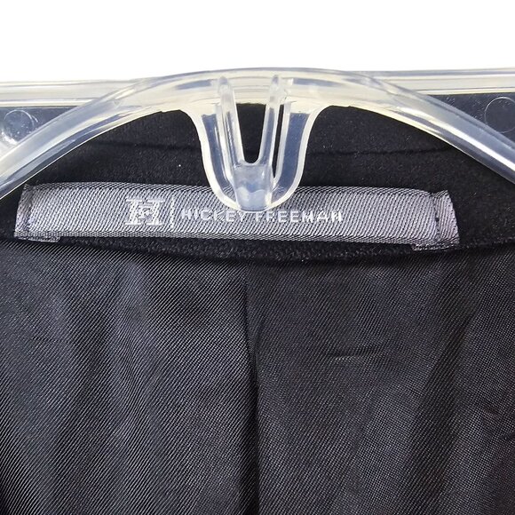 Hickey Freeman Madison 100% Cashmere Sport Coat Blazer 46L Black Quiet Luxury - Picture 10 of 14